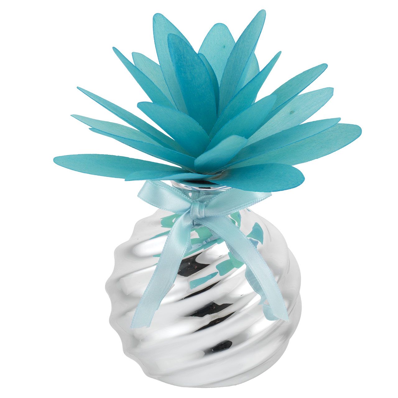 SFERA 95*100 CON DIFFUSORE DALIA STILIZZATA IN LEGNO AZZURRO